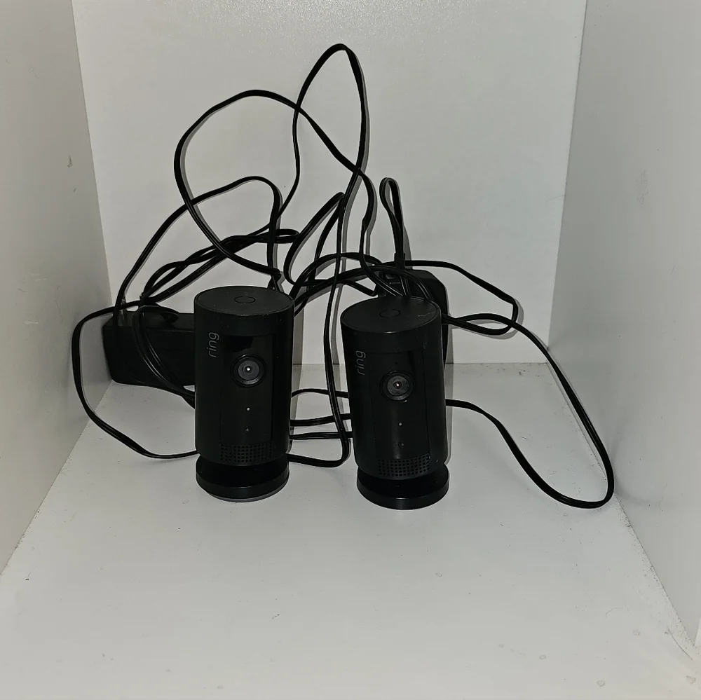 2 Black Ring Doorbell Inside Camets
